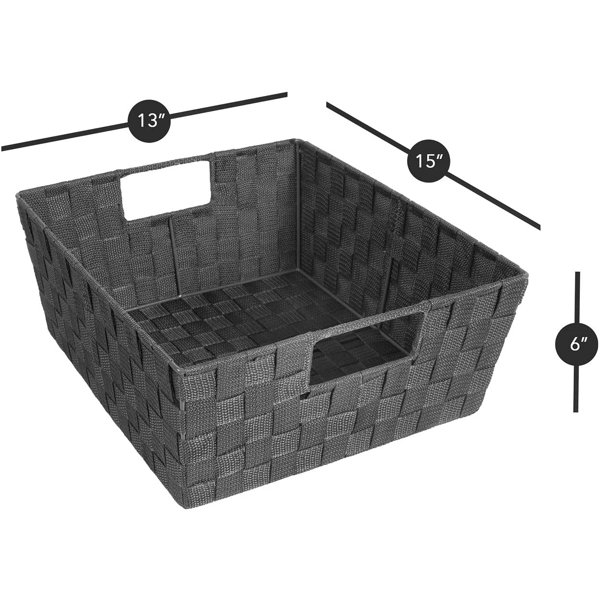 Sorbus Woven Basket Bin Set Shelf Storage Tote Baskets For Household